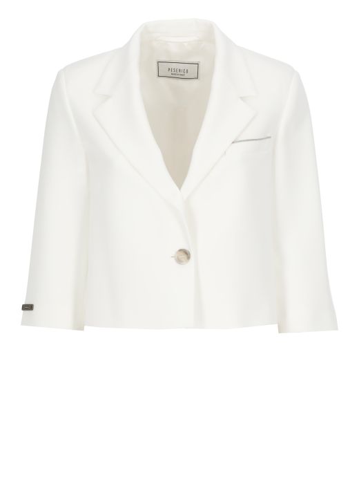 Viscose single breasted blazer