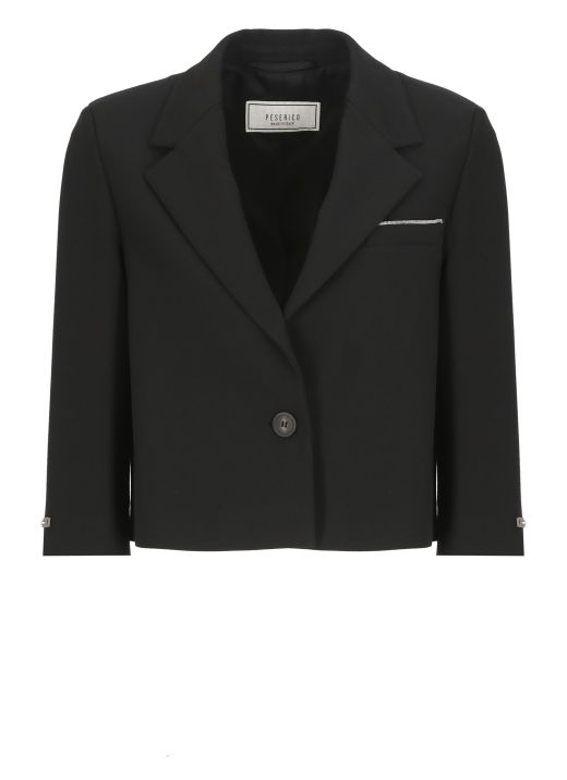 Viscose single breasted blazer