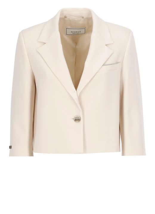 Viscose single breasted blazer