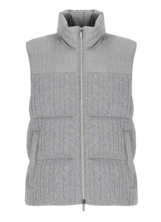 Wool sleeveless jacket