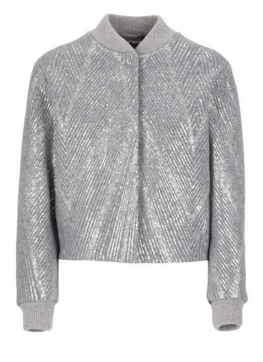 Jacket with paillettes