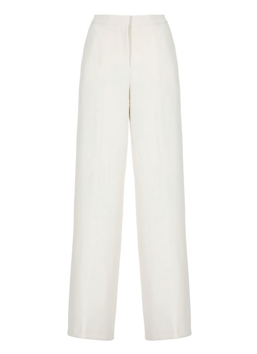 Stretch fabric palazzo trousers