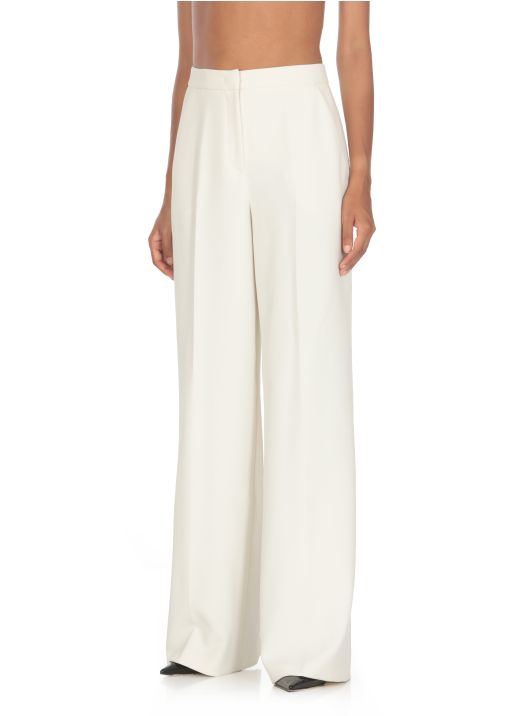 Stretch fabric palazzo trousers