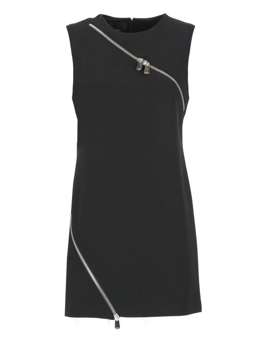 Dress with asymmetric zip