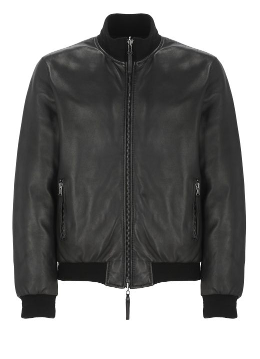 Derek reversible leather jacket