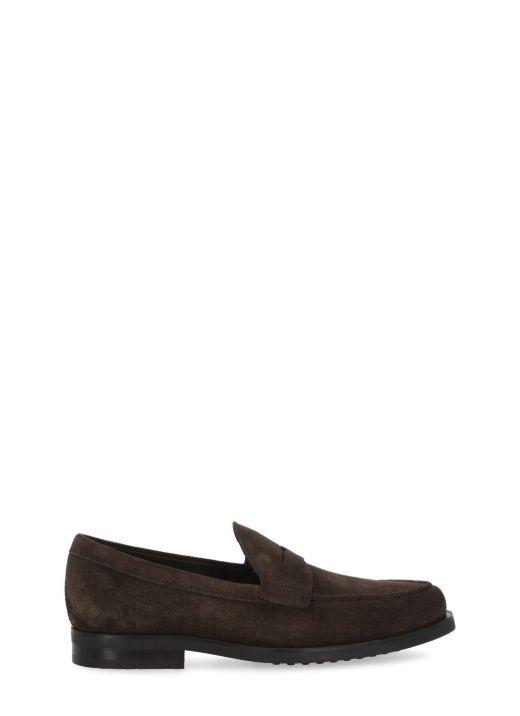 Suede leather loafers